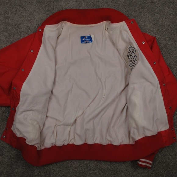 Vintage St Louis Cardinals Jacket Mens XL Red Champion Bomber Made In USA Logo - Picture 5 of 13